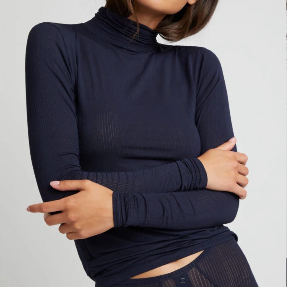 Negative Underwear Whipped Turtleneck Navy sz Medium